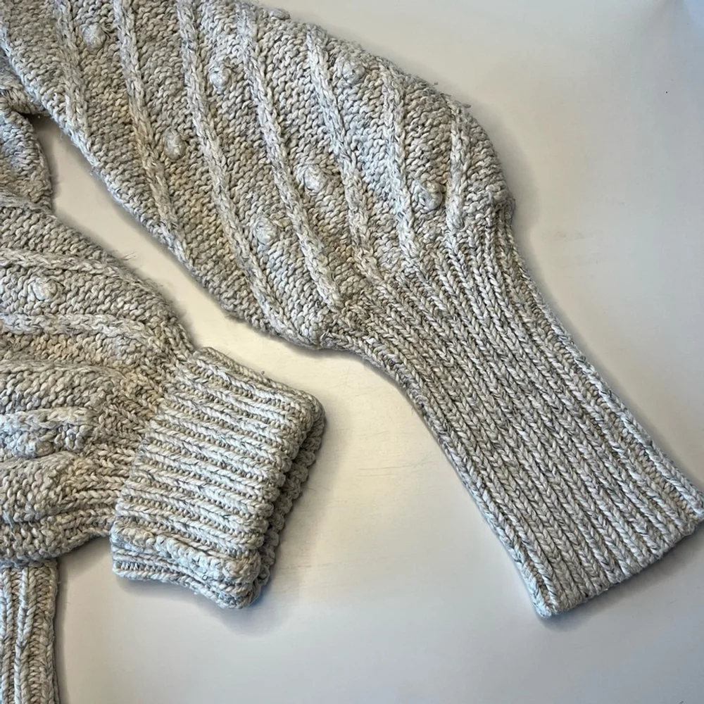 GAP Womens Cable Knit Sweater Beige - Picture 5 of 7